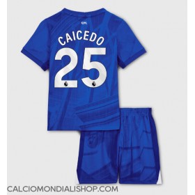 Maglie da calcio Chelsea Moises Caicedo #25 Prima Maglia Bambino 2025-26 Manica Corta (+ Pantaloni corti)